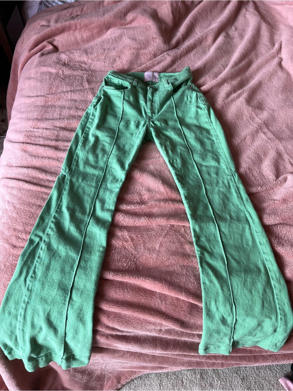 REVICE Mint Green Flared Jeans